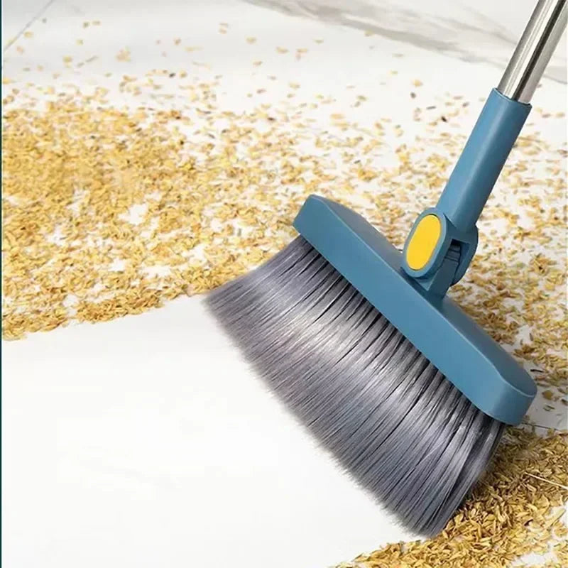 Brush and Shovel Broom and Dustpan Combination Set Vertical Folding Soft Fur Non-viscous Sweeping Broom 2 Pcs /set