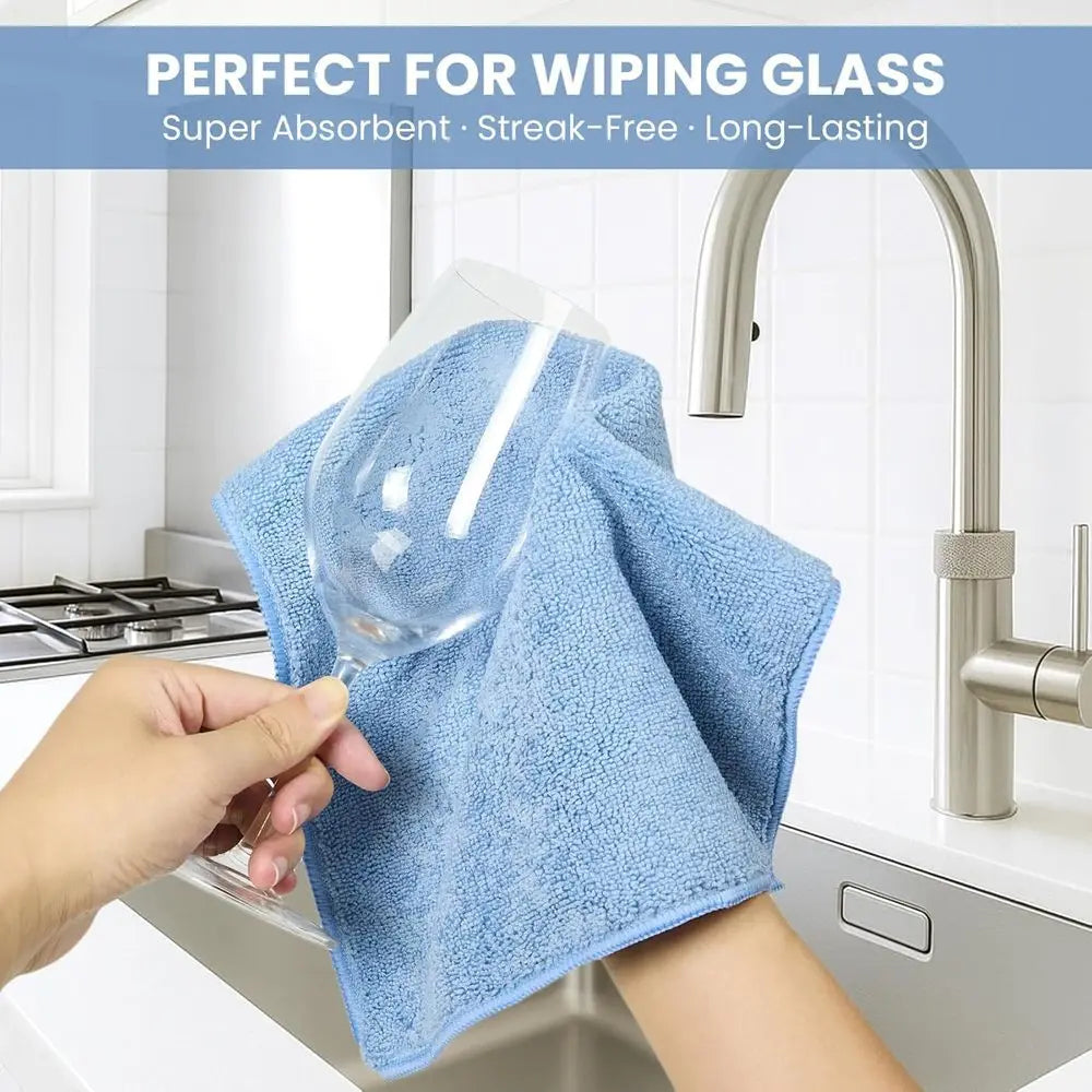 Cleaning Cloth, 12 Pack Assorted Color Cleaning Rags or Housekeng, Colorful Reusable Microfiber Towels or Car, Kitchen, Bathroom