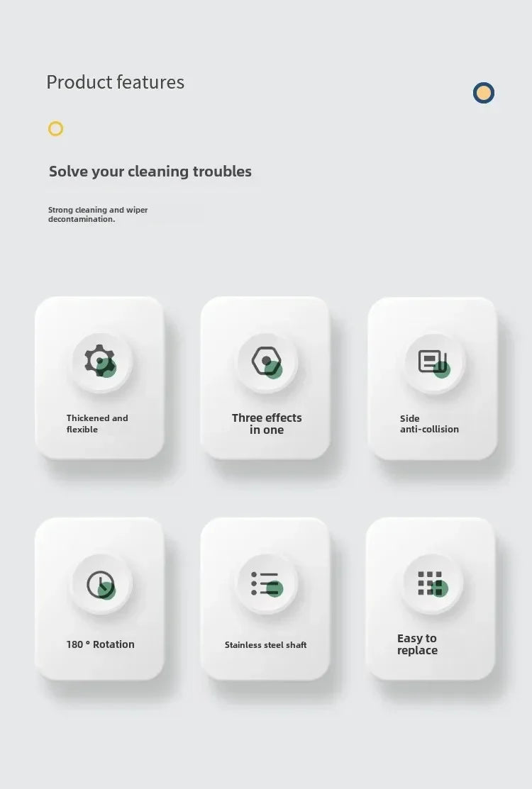 Magic Broom Silicone Bathroom Floor Scraper Household Bathroom Cleaning Squeegee Plastic Handle Two-In-One Dry And Wet Use