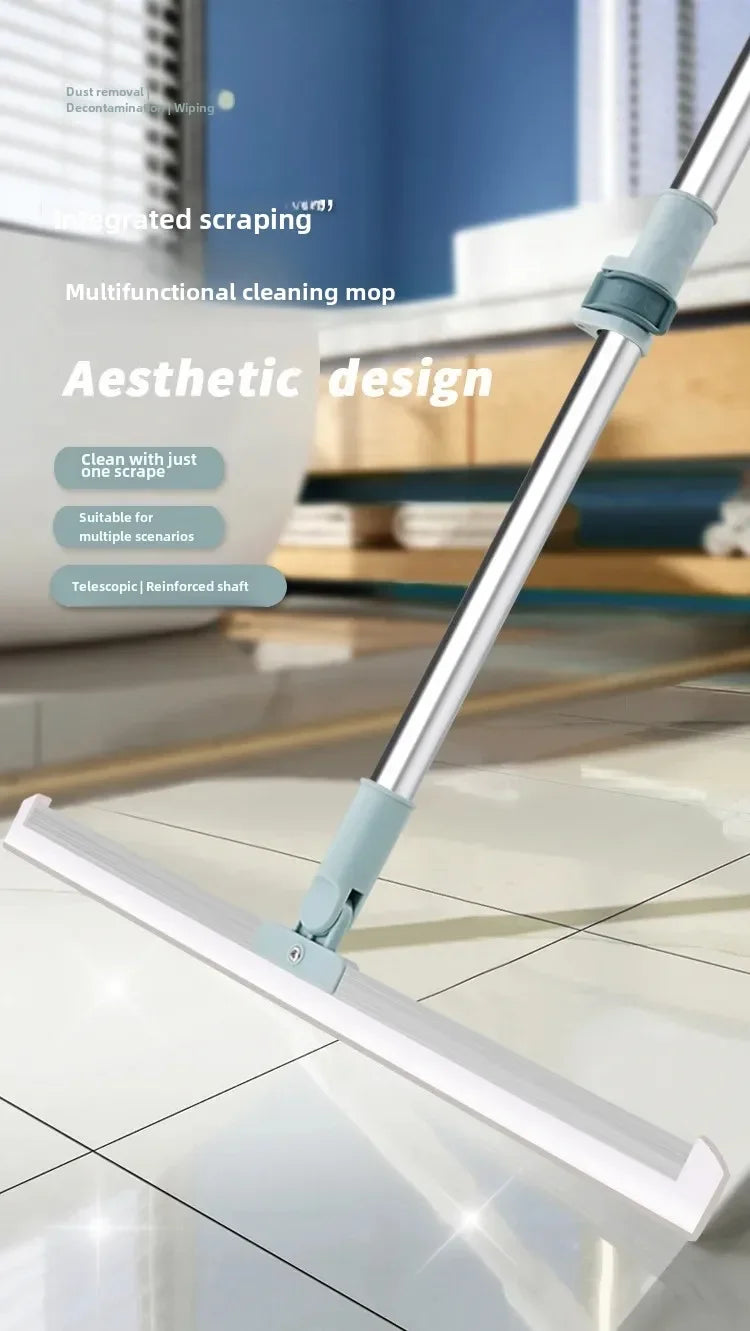 Magic Broom Silicone Bathroom Floor Scraper Household Bathroom Cleaning Squeegee Plastic Handle Two-In-One Dry And Wet Use