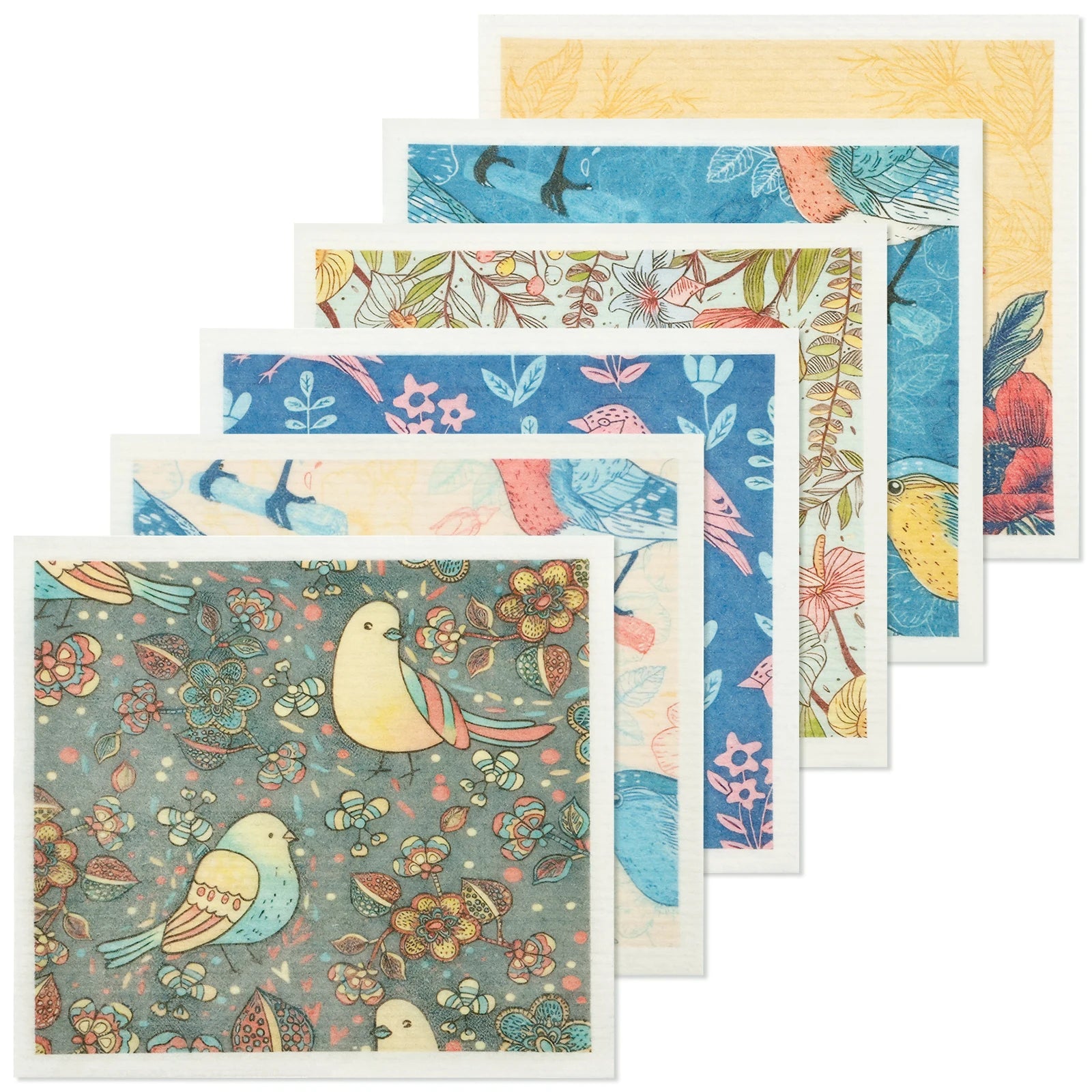 5/6/12PCS Kitchen Dish Towels Absorbent Swedish Dishcloths Kitchen Dish Rags Soft  Non-woven Cloths for Washing Dishes Cleaning