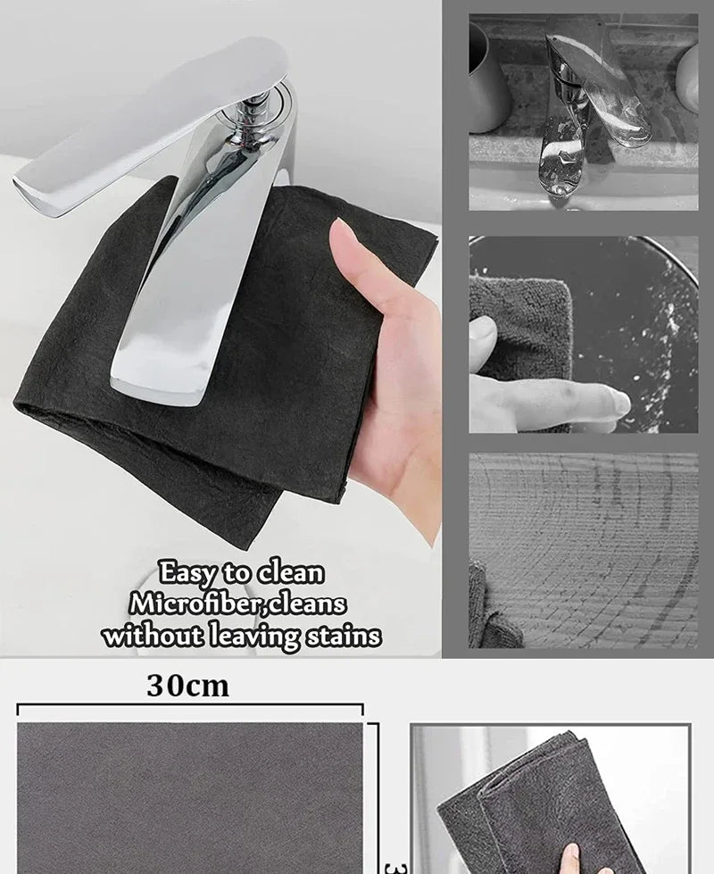 Magic Cleaning Cloths Reusable Microfiber Washing Rags Microfiber Glass Clean Towel Washable Lint-free Cleaning Rags
