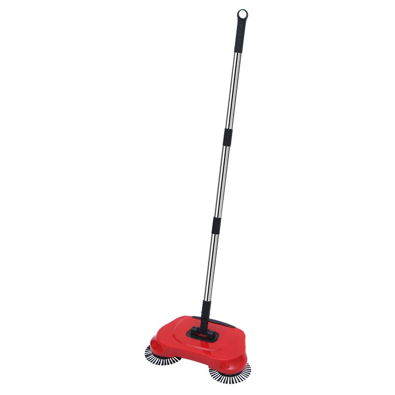 360° Hand Push Sweeper Vacuum Cleaner Sweeping and Mopping All-in-one Machine Broom Dustpan Combination for Home Office Cleaning