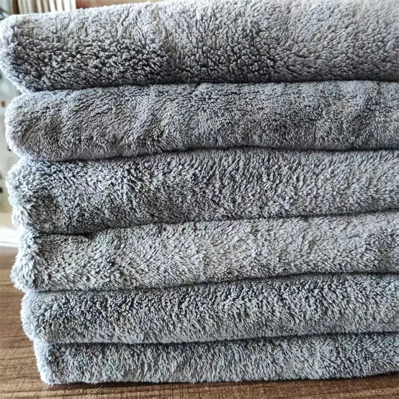 600GSM Microfiber Car Cleaning Towel 40X40cm Thickened Car Wash Towels Auto Detailing Care Drying Cloth Rags 1-20 pcs