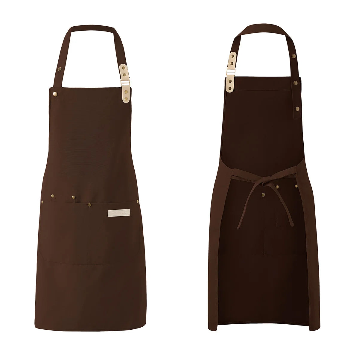 1 Piece Chef Apron Unisex Waterproof Canvas Durable for Restaurant Hotel Baking Beauty Salon Nail Art Kitchen Cooking