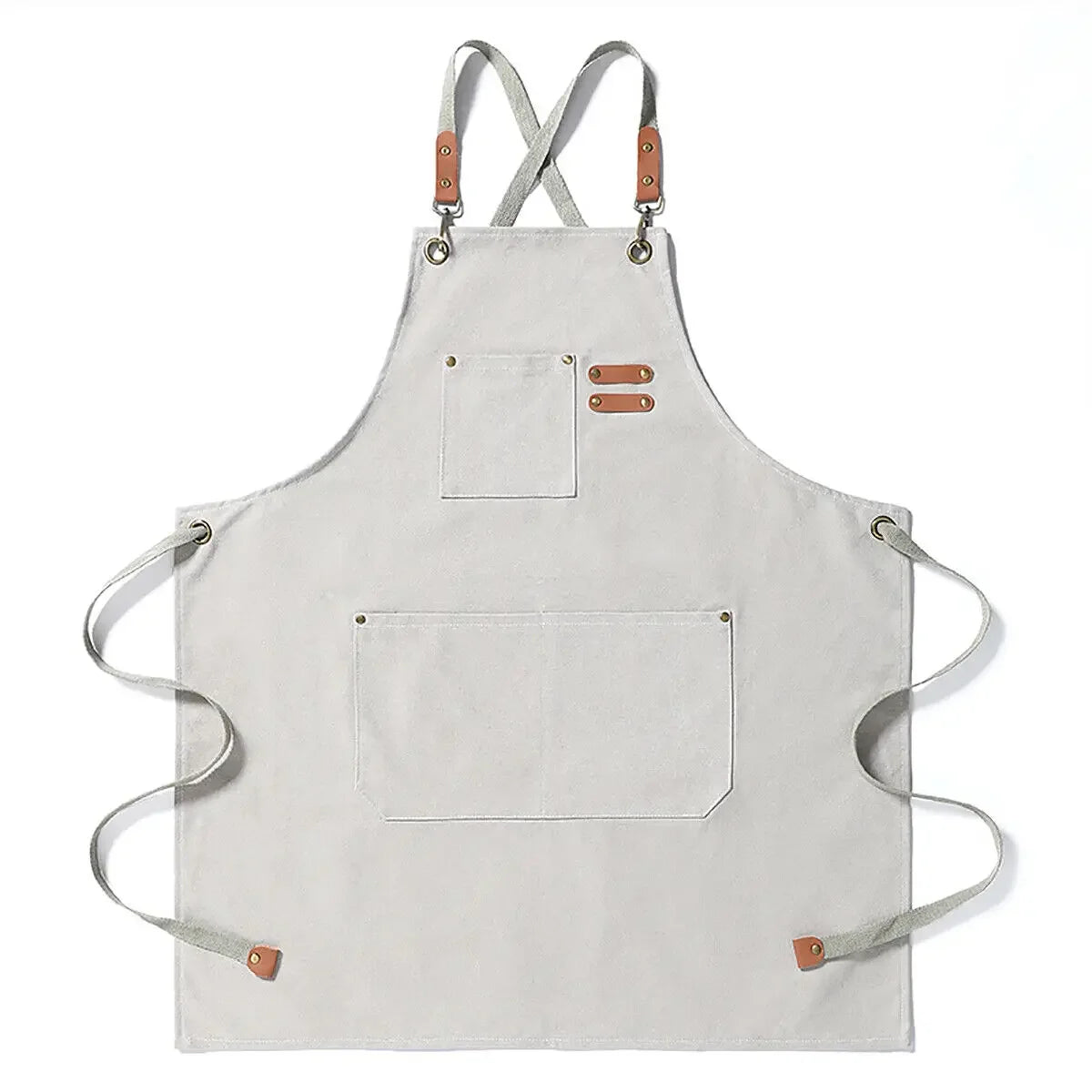 Kitchen Thicken Canvas Apron For Woman Men Waterproof Stain-Resistant With Pockets Cooking Apron Woodworking Painting Work Apron