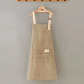 Kitchen Apron Fashionable Linen Striped Aprons For Restaurant Work Chef Waiter Adjustable Size Household Kitchen Cleaning Apron
