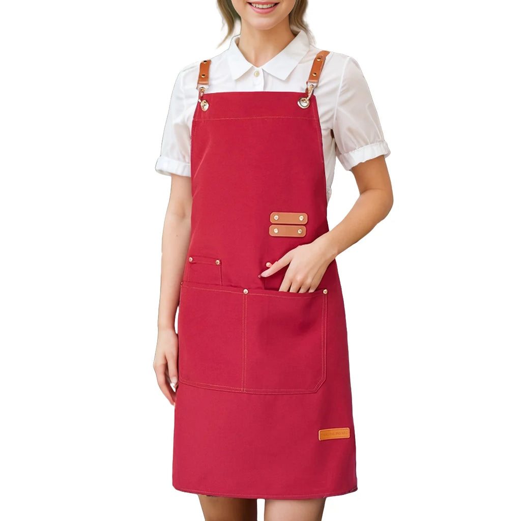 Chef's apron for hotel cooking restaurant waiter; ladies' restaurant coffee shop baking shop manicure shop work apron uniform fo