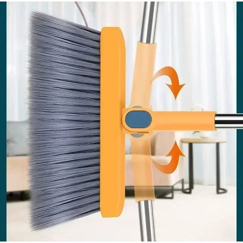 new folding broom dustpan set household cleaning tools non-stick hair dry wet dual-use broom folding set Kitchen office