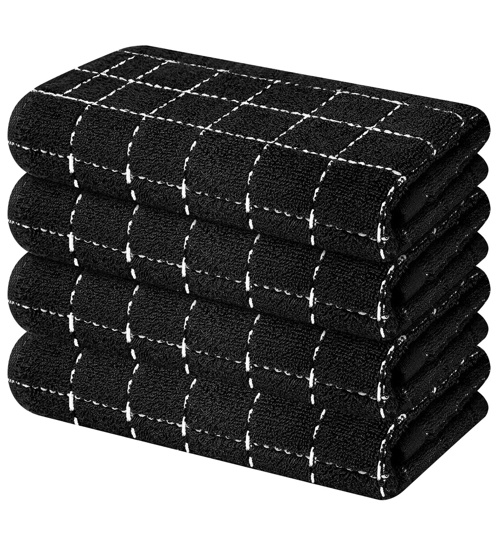 Olanly Cotton Terry Cloth Kitchen Towels Thicken Super Absorbent Dishcloth Reusable High-efficiency Cleaning Rags Daily Dish Rag