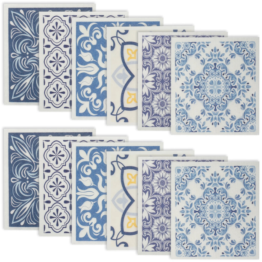 5/6/12PCS Kitchen Dish Towels Absorbent Swedish Dishcloths Kitchen Dish Rags Soft  Non-woven Cloths for Washing Dishes Cleaning