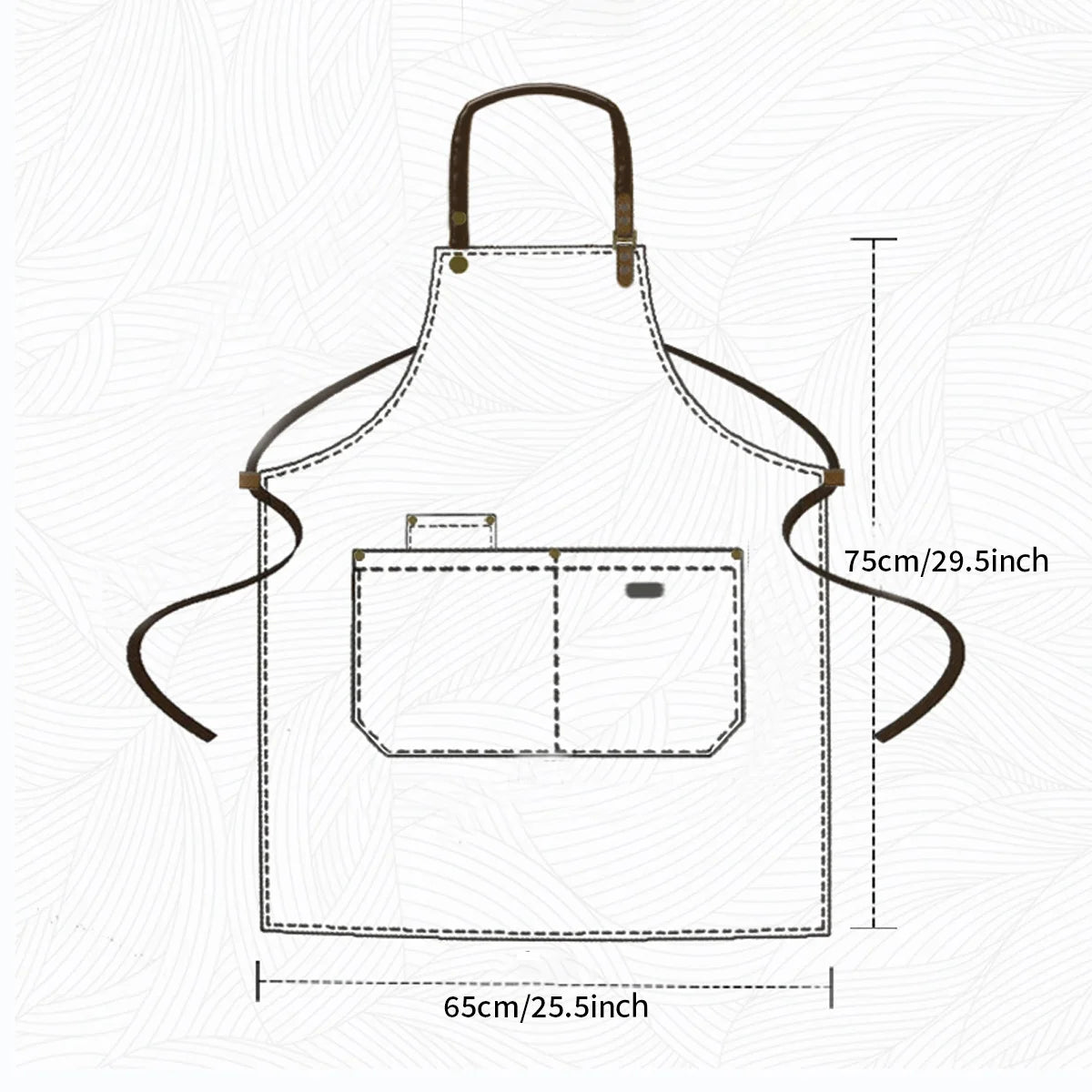 1 Piece Chef Apron Unisex Waterproof Canvas Durable for Restaurant Hotel Baking Beauty Salon Nail Art Kitchen Cooking