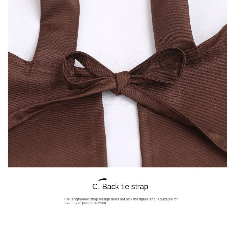 Household Apron for Women Kitchen Waterproof and Oil-Proof Sleeveless Apron Fashion Internet Celebrity Cute Suspender Work Clothes for Men