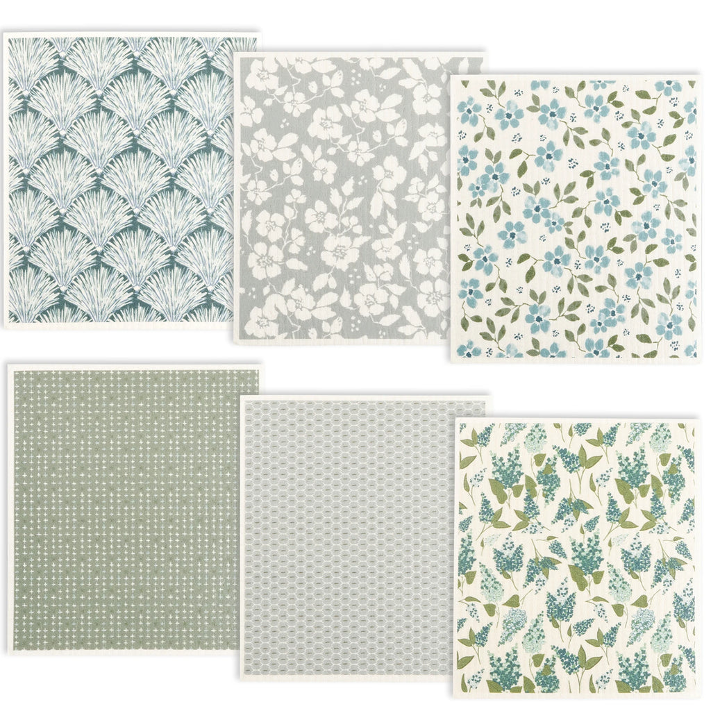 5/6/12PCS Kitchen Dish Towels Absorbent Swedish Dishcloths Kitchen Dish Rags Soft  Non-woven Cloths for Washing Dishes Cleaning