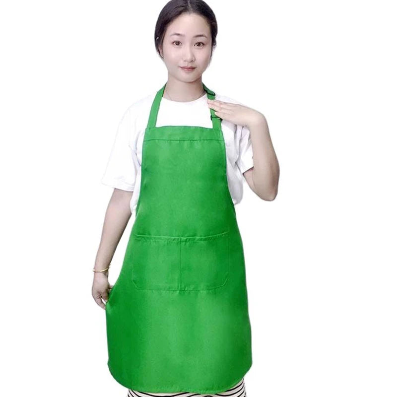 18 Colors Custom LOGO Aprons For Woman Men Chef Work Grill Restaurant Bar Shop Cafes Beauty Nails Studios Uniform Thin Apron