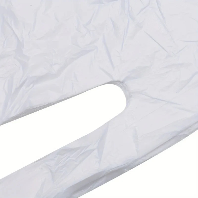 100pcs Disposable White Plastic Aprons Waterproof And Stain Resistant Apron For Cooking Painting Restaurant  Kitchen Accessories