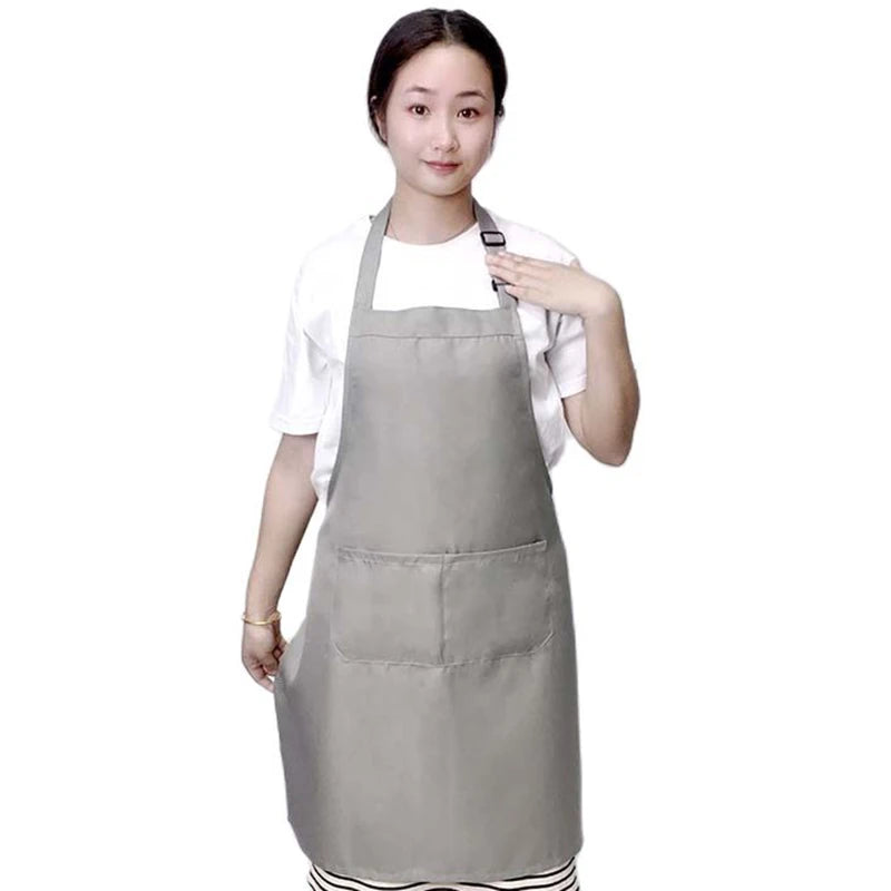 18 Colors Custom LOGO Aprons For Woman Men Chef Work Grill Restaurant Bar Shop Cafes Beauty Nails Studios Uniform Thin Apron