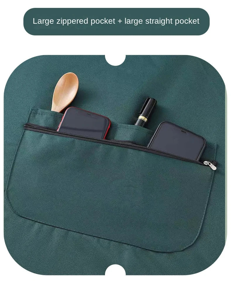 Household Apron for Women Kitchen Waterproof and Oil-Proof Sleeveless Apron Fashion Internet Celebrity Cute Suspender Work Clothes for Men