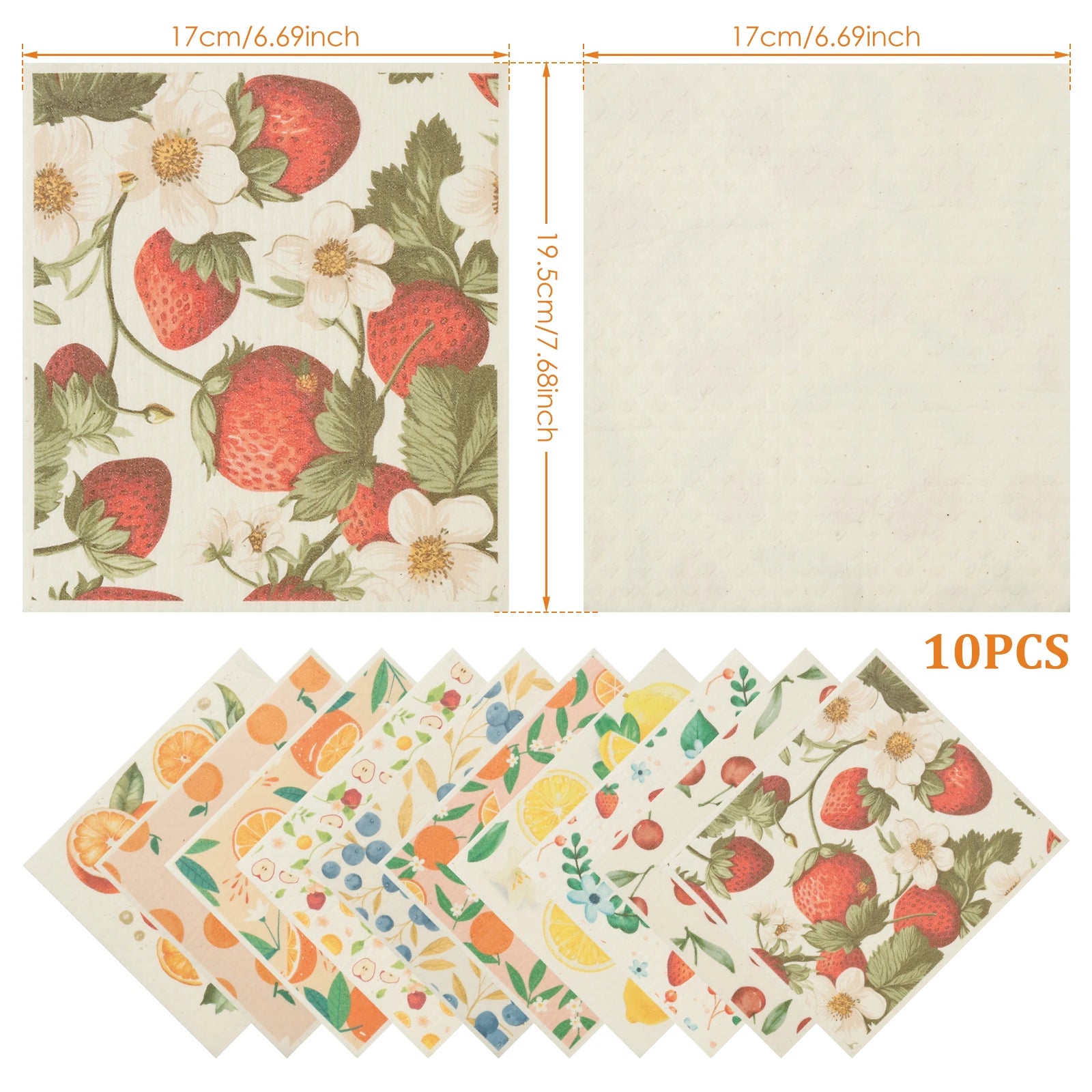 5/6/12PCS Kitchen Dish Towels Absorbent Swedish Dishcloths Kitchen Dish Rags Soft  Non-woven Cloths for Washing Dishes Cleaning