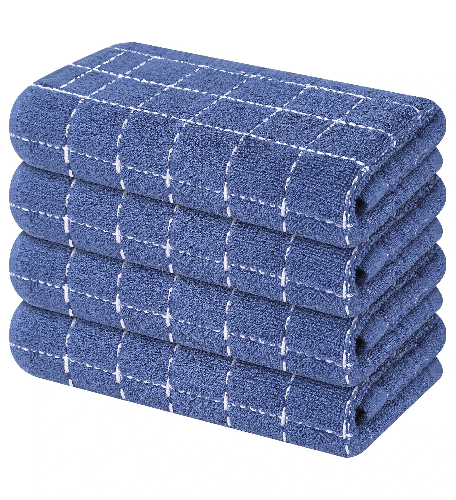 Olanly Cotton Terry Cloth Kitchen Towels Thicken Super Absorbent Dishcloth Reusable High-efficiency Cleaning Rags Daily Dish Rag