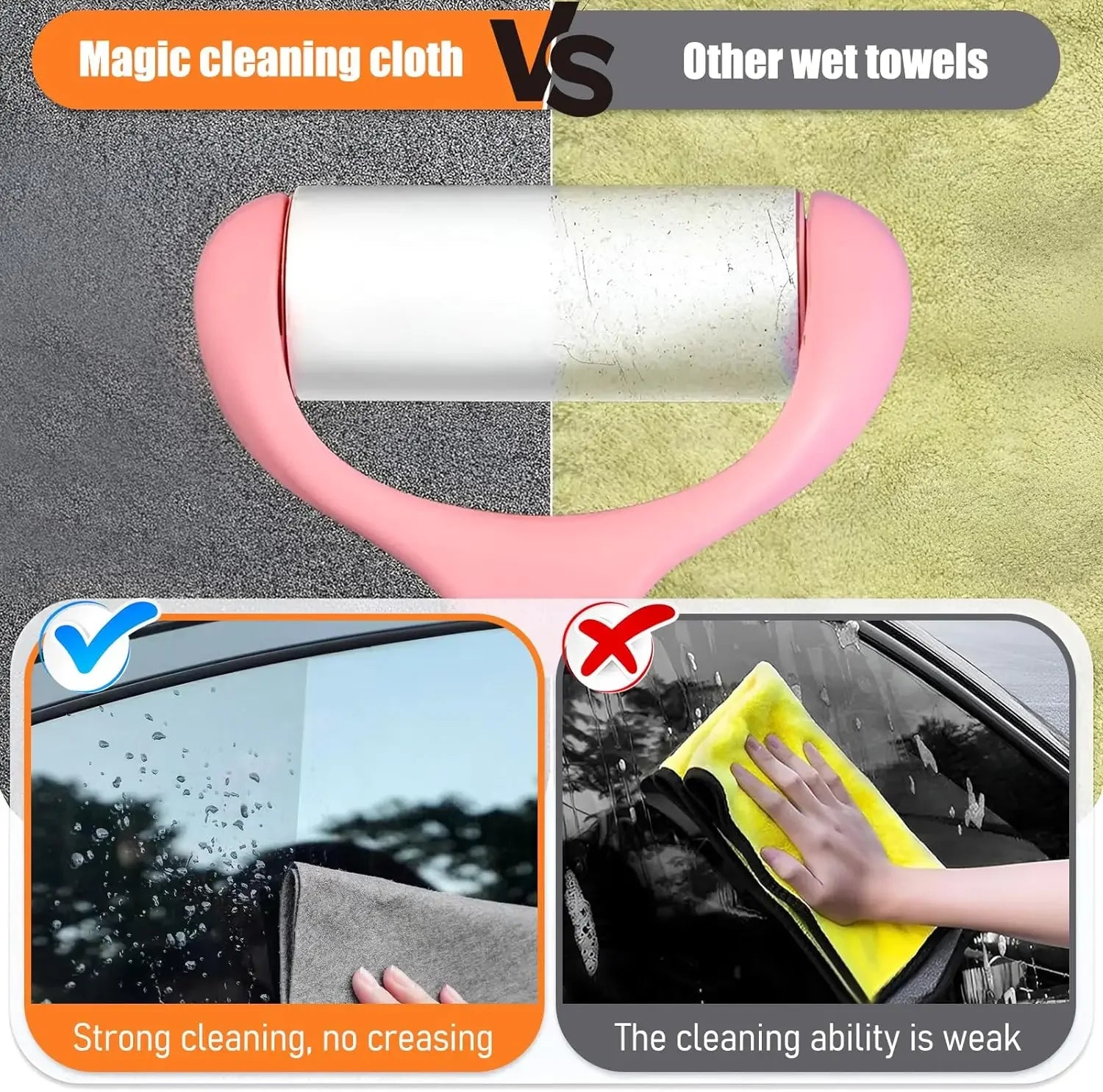 Magic Cleaning Cloths Reusable Microfiber Washing Rags Microfiber Glass Clean Towel Washable Lint-free Cleaning Rags