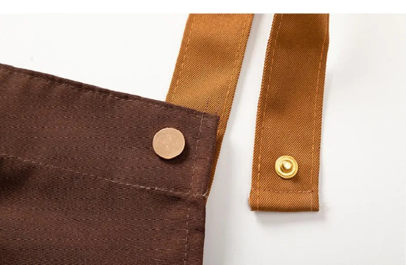 Water Repellent Kitchen Apron Unisex with Pockets Work Cleaning Restaurant Waiter Work Apron Florist Bubble Tea Shop Pinafore