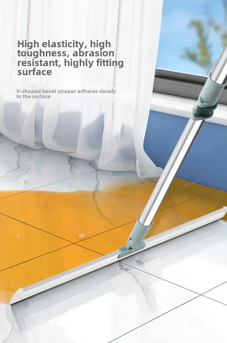 Magic Broom Silicone Bathroom Floor Scraper Household Bathroom Cleaning Squeegee Plastic Handle Two-In-One Dry And Wet Use