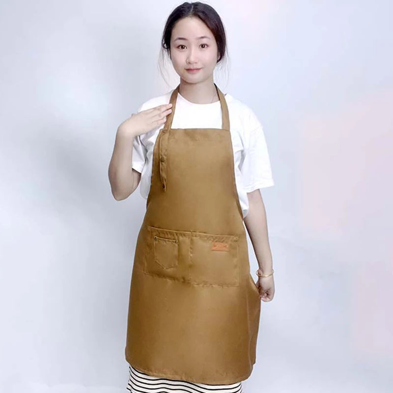 New Fashion Kitchen Aprons for Woman Men Chef Work Apron for Grill Restaurant Bar Shop Cafes Beauty Nails Studios Uniform Aprons