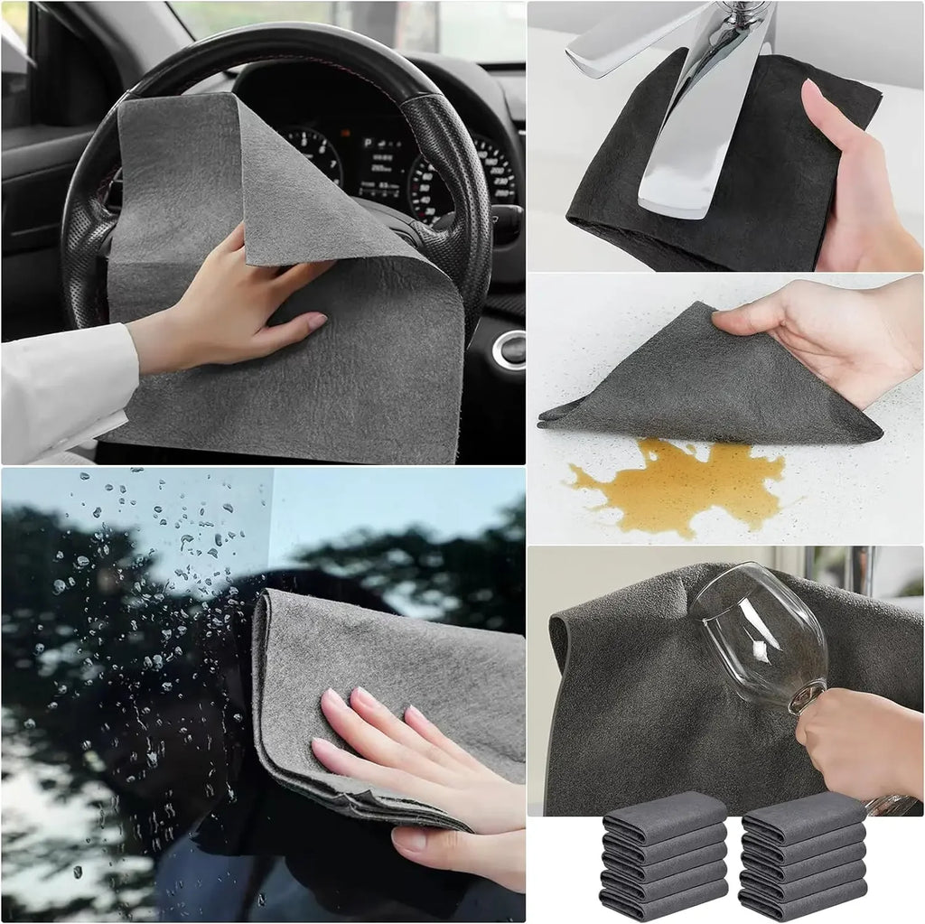 Magic Cleaning Cloths Reusable Microfiber Washing Rags Microfiber Glass Clean Towel Washable Lint-free Cleaning Rags