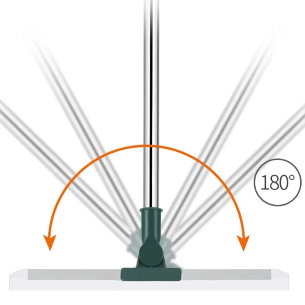 Silicone Scraper Broom with Squeegee for Floor, Glass & Bathroom Cleaning