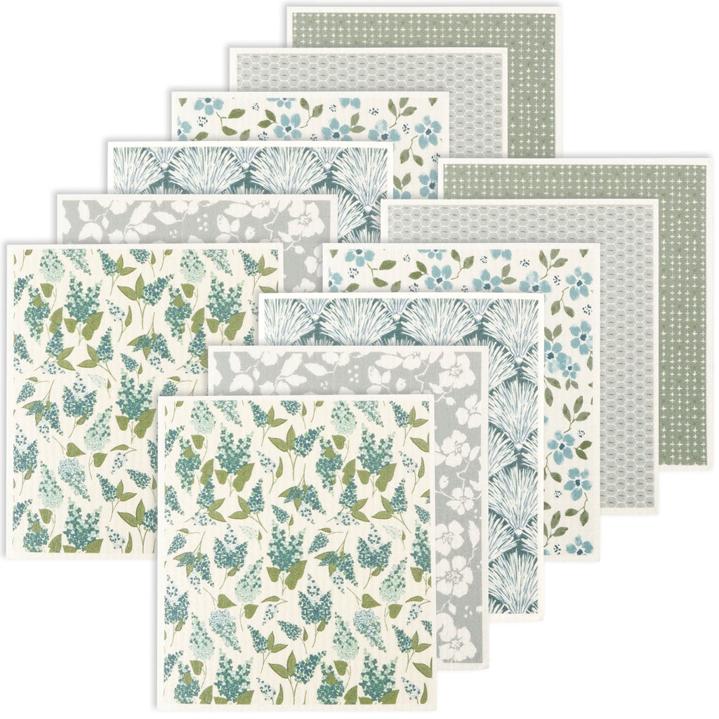 5/6/12PCS Kitchen Dish Towels Absorbent Swedish Dishcloths Kitchen Dish Rags Soft  Non-woven Cloths for Washing Dishes Cleaning