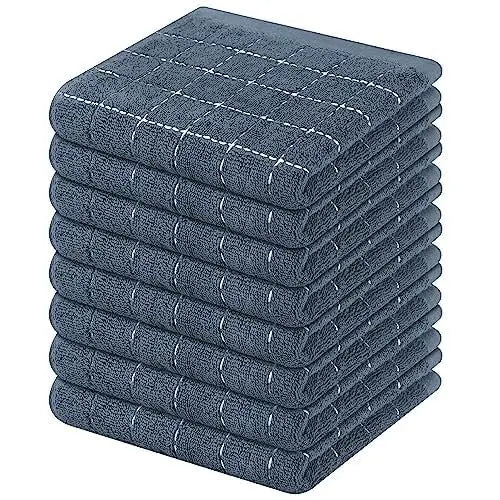 Olanly Cotton Terry Cloth Kitchen Towels Thicken Super Absorbent Dishcloth Reusable High-efficiency Cleaning Rags Daily Dish Rag