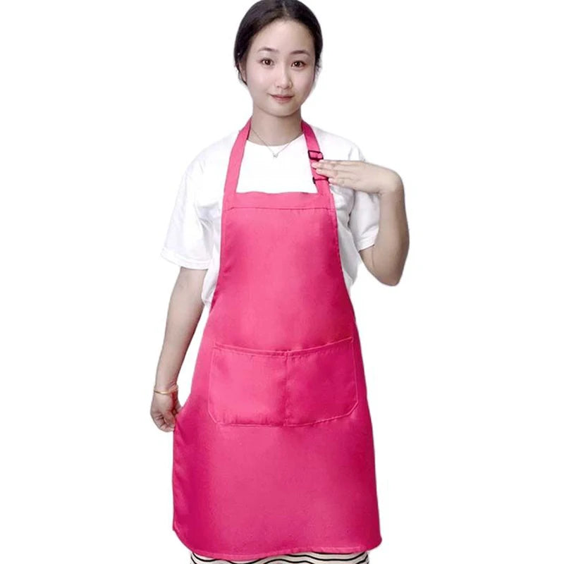 18 Colors Custom LOGO Aprons For Woman Men Chef Work Grill Restaurant Bar Shop Cafes Beauty Nails Studios Uniform Thin Apron