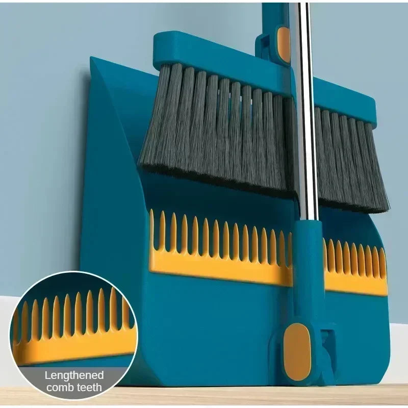 new folding broom dustpan set household cleaning tools non-stick hair dry wet dual-use broom folding set Kitchen office