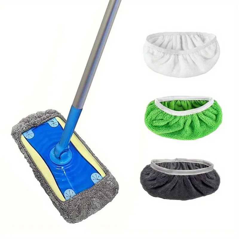 1/3/6pc Microfiber Mop Cloth Dry Cleaning Cloths Household Reusable Microfiber Mop Pads Replacement Washable Rag Towel
