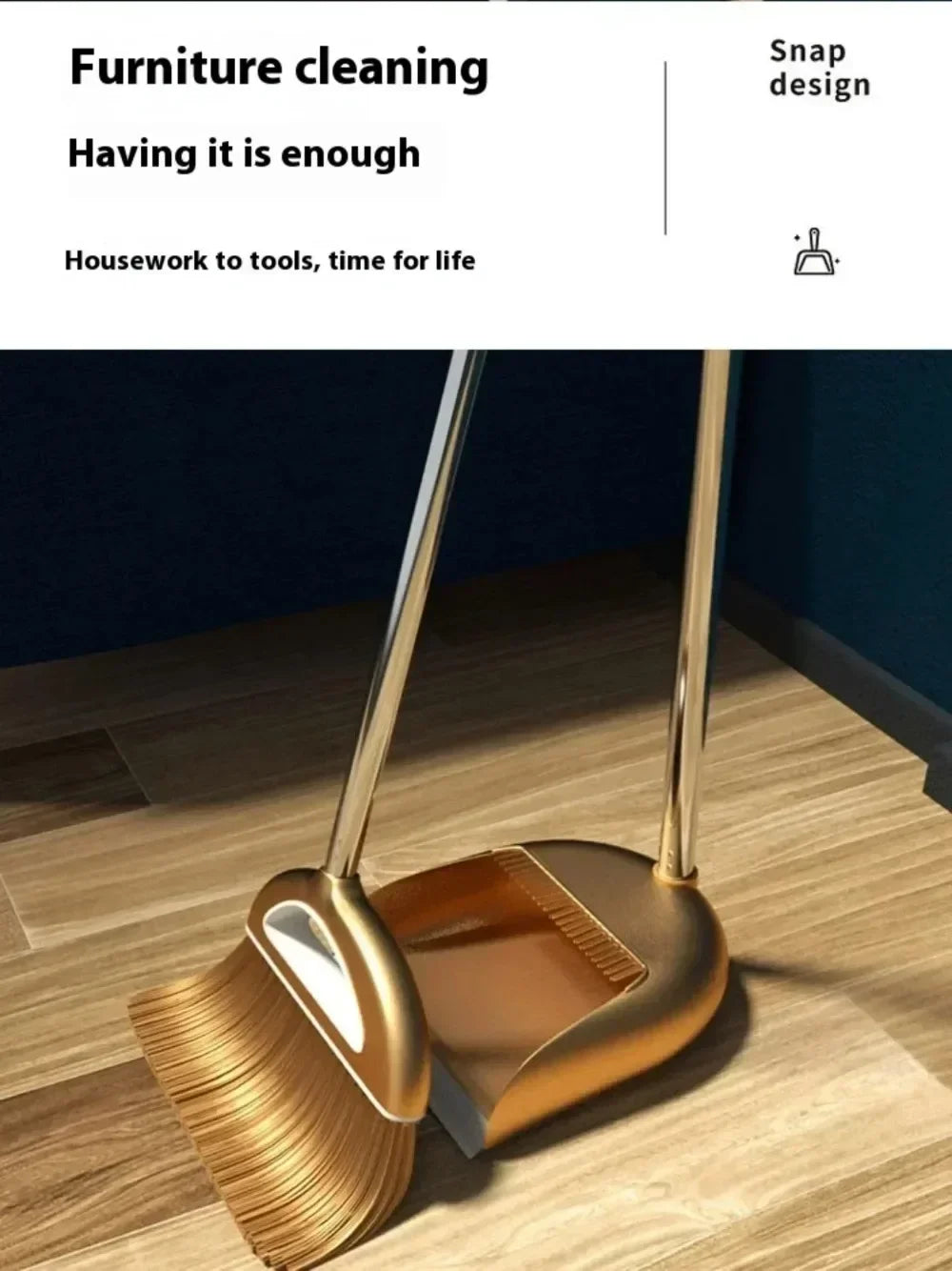 Plastic Broom and Dustpan Set Removable Combination Home Floor Cleaner Kit Sweeper Wiper Cleaning Tools Household Accessories